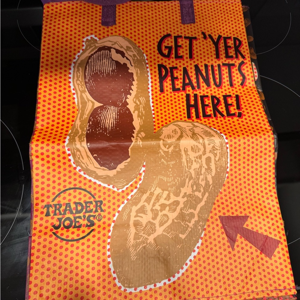 Trader Joe's Orange Peanut Tote Bag